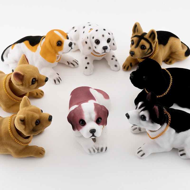 Shake Head Dog Car Ornaments Simulation Shake Head Doll Jewelry Car Resin Shake Head Dog Car Spring Dog - Image 4